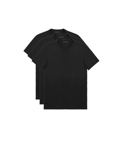 prada tshirt tri pack|Black Three Pack Cotton Jersey T.